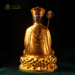Tượng Bồ Tát Địa Tạng Vương Đồng Việt Nam Mạ Vàng 9999 40cm