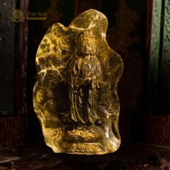 Tượng Bồ Tát Quán Thế Âm Đá Sùng Đô Việt Nam 55cm – Đá Quý Hiếm Nguyên Khối