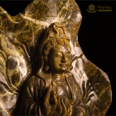 Tượng Bồ Tát Quán Thế Âm Đá Sùng Đô Việt Nam 55cm – Đá Quý Hiếm Nguyên Khối