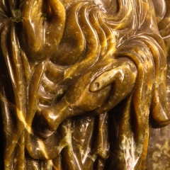 Tượng Bồ Tát Quán Thế Âm Đá Sùng Đô Việt Nam 55cm – Đá Quý Hiếm Nguyên Khối