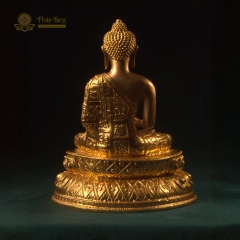Tượng Phật Thích Ca Mâu Ni Đồng Mạ Vàng 24K Mật Tông 30cm