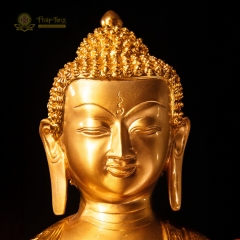 Tượng Phật Thích Ca Mâu Ni Đồng Mạ Vàng 24K Hoa Văn Mật Tông 60cm – Sưu Tầm Đại Tượng