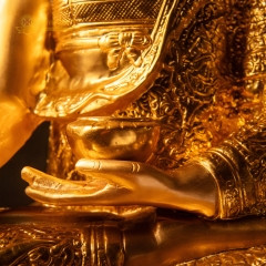 Tượng Phật Thích Ca Mâu Ni Đồng Mạ Vàng 24K Hoa Văn Mật Tông 60cm – Sưu Tầm Đại Tượng