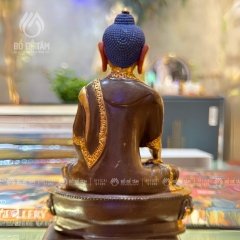 Tượng Phật Thích Ca Mâu Ni Đồng Mạ Vàng 21cm Nepal