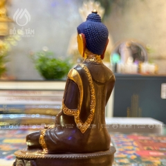 Tượng Phật Thích Ca Mâu Ni Đồng Mạ Vàng 21cm Nepal