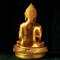 Tượng Phật Thích Ca Mâu Ni Đồng Mạ Vàng 24K Tư Thế Giáo Hóa 60cm