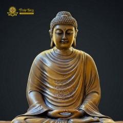 Tượng Phật Thích Ca Mâu Ni Đồng Vàng Việt Nam 30cm – Đúc Thủ Công Cao Cấp
