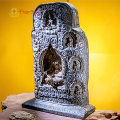 Tượng Đức Tara Xanh trong Tháp Gỗ Cổ – Gau Shrine Nepal cao 40cm
