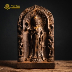 Tượng Đại Thế Chí Bồ Tát Đá Xưa Nguyên Khối Độc Bản 71cm