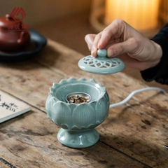 Lư Xông Trầm Điện Hoa Sen Xanh Ngọc Siêu Thị Bồ Đề Tâm | Bí Kíp Thơm Nhà, Chill Cực Đã