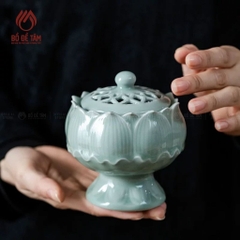 Lư Xông Trầm Điện Hoa Sen Xanh Ngọc Siêu Thị Bồ Đề Tâm | Bí Kíp Thơm Nhà, Chill Cực Đã