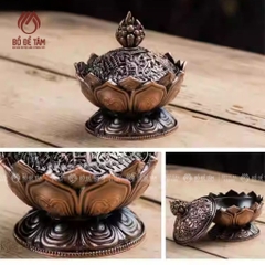 Lư Xông Trầm Mini Hợp Kim Hoa Sen (6.9cm) | Siêu Thị Bồ Đề Tâm