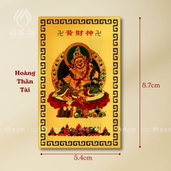 Thẻ Đồng Ngũ Bộ Thần Tài Mật Tông Siêu Thị Bồ Đề Tâm - Tài Lộc, Hộ Mệnh, Bình An - Mạ Vàng