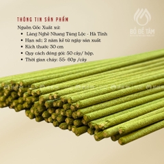 Nhang Thảo Mộc Tự Nhiên Hộp 50 Cây, Ít Khói, Thơm Mát, An Toàn | Siêu Thị Bồ Đề Tâm