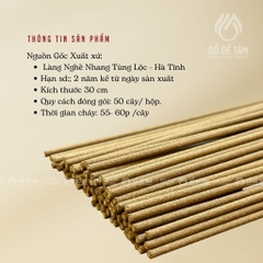Nhang Thảo Mộc Tự Nhiên Hộp 50 Cây, Ít Khói, Thơm Mát, An Toàn | Siêu Thị Bồ Đề Tâm