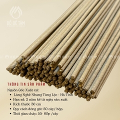 Nhang Thảo Mộc Tự Nhiên Hộp 50 Cây, Ít Khói, Thơm Mát, An Toàn | Siêu Thị Bồ Đề Tâm