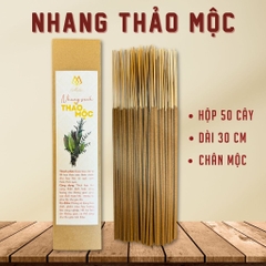 Nhang Thảo Mộc Tự Nhiên Hộp 50 Cây, Ít Khói, Thơm Mát, An Toàn | Siêu Thị Bồ Đề Tâm