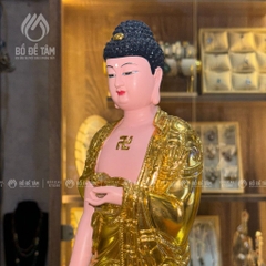 Bộ Tượng Tây Phương Tam Thánh 47cm Composite Màu Vàng Kim