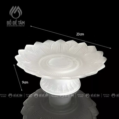 Bộ Thờ Cúng (Lư, Bình, Dĩa, Chum) Lưu Ly Hoa Sen Trắng | Siêu Thị Bồ Đề Tâm