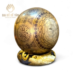 Chuông xoay khắc hình Kim Cương Thủ Bồ Tát Vajrapani  Kích thước 14,5 cm | Siêu Thị Đạ Bồ Tâm