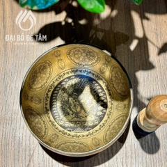 Chuông xoay khắc hình Kim Cương Thủ Bồ Tát Vajrapani  Kích thước 14,5 cm | Siêu Thị Đạ Bồ Tâm