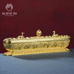 Lư Xông Trầm Nằm Ngang Song Lộc Họa Tiết Bát Bảo Cát Tường