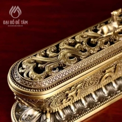 Lư Xông Trầm Nằm Ngang Song Lộc Họa Tiết Bát Bảo Cát Tường