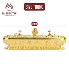 Lư Xông Trầm Nằm Ngang Song Lộc Họa Tiết Bát Bảo Cát Tường