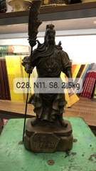 Tượng Hộ Pháp Già lam Thánh chúng đồng 28cm