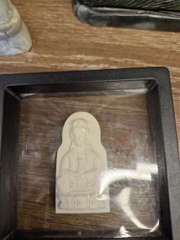 Tượng Đức Bồ Tát Quán Thế Âm xương voi trắng mini 8cm