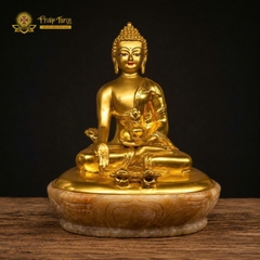 Tượng Đức Dược Sư Giả Cổ Mạ Vàng 24K Đặc Biệt 30cm