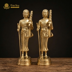 Tượng Thánh Tăng Sivali Đồng Mạ Vàng 24K 22cm