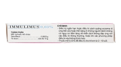 Thuốc Mỡ Bôi Da Trị Eczema - IMMULIMUS 0.03% (10g)
