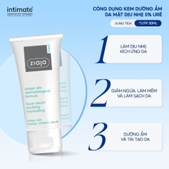 ZIAJA Kem Dưỡng Ẩm Phục Hồi Da - MED ATOPIC SKIN DERMATOLOGICAL FORMULA FACE CREAM SOOTHING MOISTURISING (50ml)