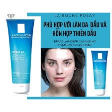 LAROCHE-POSAY Sữa Rửa Mặt Tạo Bọt Cho Da Dầu Mụn - EFFACLAR DEEP CLEANSING FOAMING CREAM (125ml)