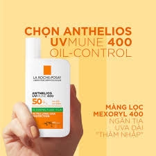 LAROCHE-POSAY Sữa Chống Nắng Dành Cho Da Dầu Mụn - ANTHELIOS UVMUNE 400 OIL CONTROL FLUID (50ml)