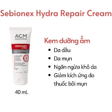 ACM Kem Dưỡng Ẩm Dành Cho Da Mụn - SEBIONEX HYDRA REPAIR CREAM (40ml)