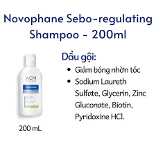 ACM Dầu Gội Làm Sạch Da Đầu, Chăm Sóc Và Ngăn Ngừa Rụng Tóc Cho Da Đầu Nhờn - NOVOPHANE SEBO - REGULATING SHAMPOO (200ml)