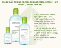 BIODERMA Nước Tẩy Trang Dành Cho Da Dầu & Hỗn Hợp - SEBIUM H2O (100ml/250ml/500ml)