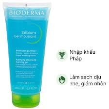 BIODERMA Gel Rửa Mặt Dành Cho Da Dầu & Hỗn Hợp - SEBIUM GEL MOUSSANT TUBE (45ml/100ml/200ml)