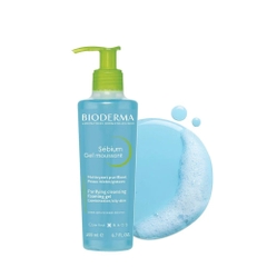 BIODERMA Gel Rửa Mặt Dành Cho Da Dầu - SEBIUM GEL MOUSSANT PUMP (200ml/500ml)