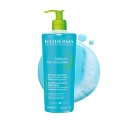 BIODERMA Gel Rửa Mặt Dành Cho Da Dầu - SEBIUM GEL MOUSSANT PUMP (200ml/500ml)