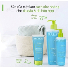 BIODERMA Gel Rửa Mặt Dành Cho Da Dầu - SEBIUM GEL MOUSSANT PUMP (200ml/500ml)