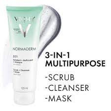 VICHY Kem & Mặt Nạ Tẩy Tế Bào Chết Vichy 3 Trong 1 - NORMADERM 3 IN 1 SCRUB + CLEANSER + MASK (125ml)