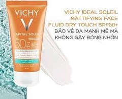 VICHY Kem Chống Nắng Cho Da Dầu, Không Nhờn Rít - IDEAL SOLEIL MATTIFYING FACE FLUID DRY TOUCH SPF50 UVB+UVA (50ml)