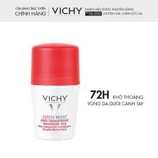 VICHY Lăn Khử Mùi Giúp Khô Thoáng Vùng Da Dưới Cánh Tay 72h - DÉTRANSPIRANT INTENSIF 72H TRANSPIRATION EXCESSIVE (50ml)