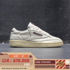 2hand Giày Reebok Club C 85 Vintage 'Chalk Maroon' DV8812 SIZE 41 PVN11897