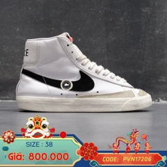 Giày 2hand Blazer Mid 77 Vintage White Black CZ1055 SIZE 38 pvn17206