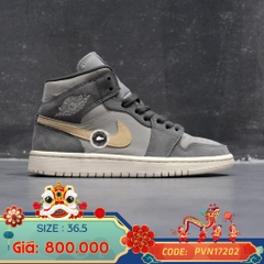 Giày 2hand Jordan 1 Mid Grey Onyx BQ6472-020 SIZE 36.5 pvn17202