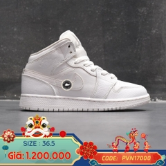 Giày 2hand Air Jordan 1 Mid 'Triple White' (2020) 554725-126 SIZE 36.5 pvn17000